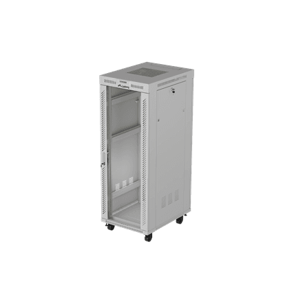 Lanberg Rack cabinet 19" free-standing 32U/600x800 (flat pack) with glass door LCD V2 | FF01-6832-12SL | Grey