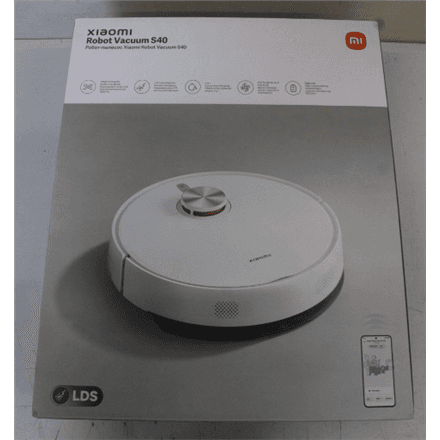 SALE OUT. Xiaomi Robot Vacuum S40 EU | Xiaomi Robot Vacuum S40 EU | Wet&Dry | 5200 mAh | Dust capacity 0.52 L | 10000 Pa | White | DAMAGED PACKAGING | 24 month(s)