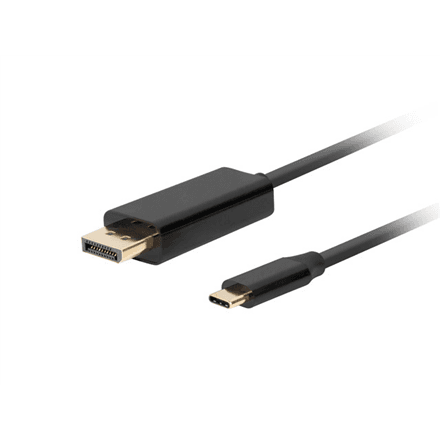 Lanberg USB-C to DisplayPort Cable, 1 m 4K/60Hz, Black | Lanberg | USB-C to DisplayPort Cable | CA-CMDP-10CU-0010-BK | 1 m