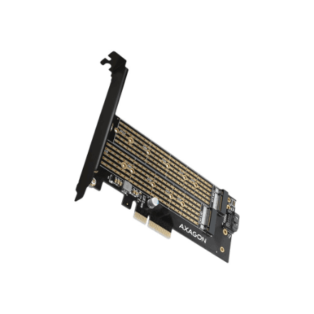 AXAGON PCI-Express x4 adapter to connect up to two M.2 disks to a computer | PCEM2-D