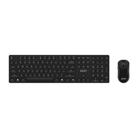 MSI | FORGE K210 | Keyboard and Mouse Set | Wireless | Mouse included | US | Scissor | Black