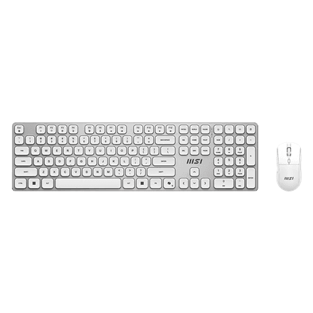 MSI FORGE K210 WIRELESS COMBO WHITE US | Keyboard and Mouse Set | Wireless | Mouse included | US | White