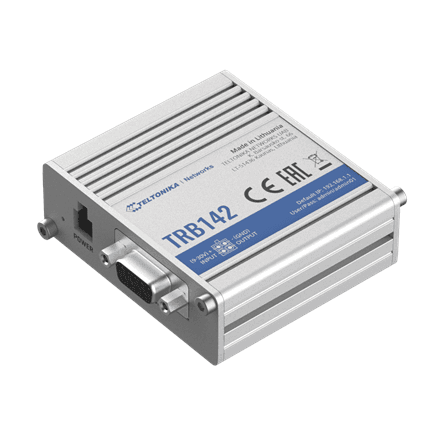 Teltonika TRB142003000 Gateway, 2G/3G/4G LTE (Cat 1), Equipped with RS232 for serial communication | Teltonika | LTE Gateway | TRB142 | No Wi-Fi | Ethernet LAN (RJ-45) ports 0 | Mesh Support No | MU-MiMO No | 2G/3G/4G...