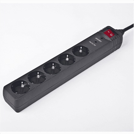 EnerGenie | Surge Protector SPG5-C-10/ 3 m/ 5 Sockets/ Black