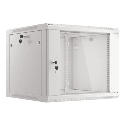 Lanberg | Rack cabinet 19" wall-mount 9U/600x600 (flat pack) with glass door | WF01-6609-10S | Grey