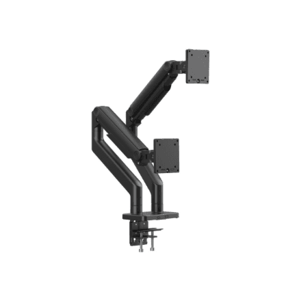 Digitus Desk Mount | Height, tilt, rotation, depth, pivot | Dual Monitor Mount | 2x 45 " | Maximum weight (capacity) 2x 20 kg | Black
