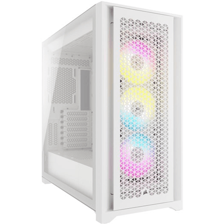 Corsair | Tempered Glass PC Case | iCUE 5000D RGB AIRFLOW | Side window | White | Mid-Tower