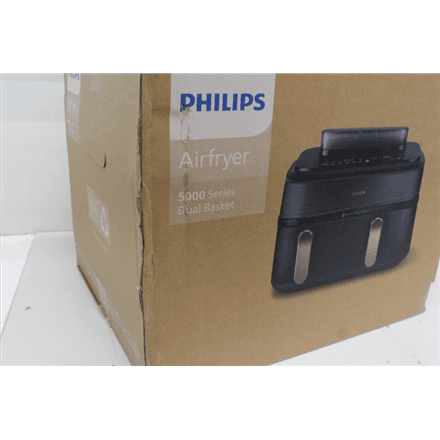 SALE OUT. Philips NA552/00 5000 Series Dual Steam Airfryer, 9 L, Black | Philips Dual Steam Air Fryer | NA552/00 5000 Series | Power 2750 W | Capacity 9 L | RapidAir Plus | Black | DAMAGED PACKAGING