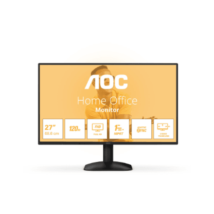 AOC | 27B31H | 27 " | IPS | FHD | 16:9 | 120 Hz | 1 ms | 1920 x 1080 pixels | 300 cd/m² | HDMI ports quantity 1 | Black