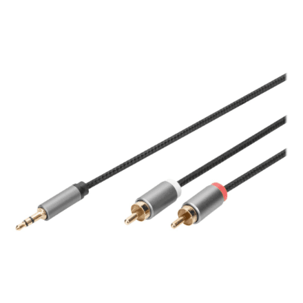 Digitus Audio adapter cable, 3.5 mm stereo jack to RCA | DB-510330-010-S