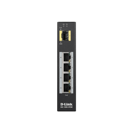 D-LINK DIS-100G-5PSW L2 Unmanaged Industrial Switch with 4 10/100/1000Base-T ports and 1 1000Base-X SFP ports | D-Link | 60 month(s)