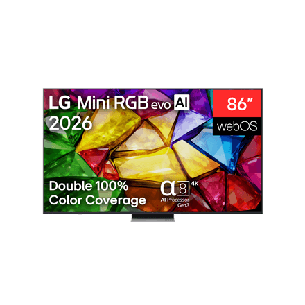 LG 86MRGB87B3B 86" (217 cm) 4K Mini RGB evo Smart TV | LG