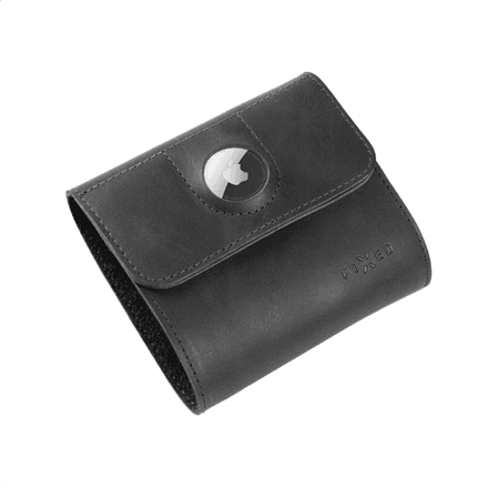 Fixed | Classic Wallet for AirTag | Apple | Genuine cowhide | Black | Dimensions of the wallet : 11 x 11.5 cm; Closing of the wallet is secured by a magnet; Smaller pocket for Apple AirTag; inner hidden pocket; 4 pock...