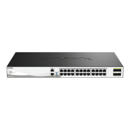 D-Link DXS-3130-28/E 24-Port 10G Layer 3 Stackable Aggregation Managed Switch | D-Link