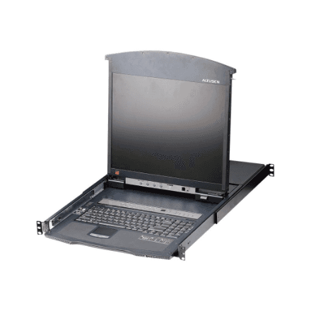 Aten | 16-Port Cat 5 Dual Rail 19" LCD KVM Switch with Daisy-Chain Port | KL1516AN-AXA-AG | 1 x USB Type-A Female
