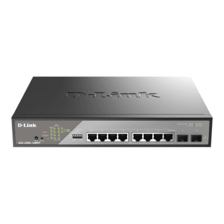 D-Link DSS-200G-10MPP/E 8-Port 10/100/1000 PoE Gigabit Ethernet Surveillance Switch | D-Link