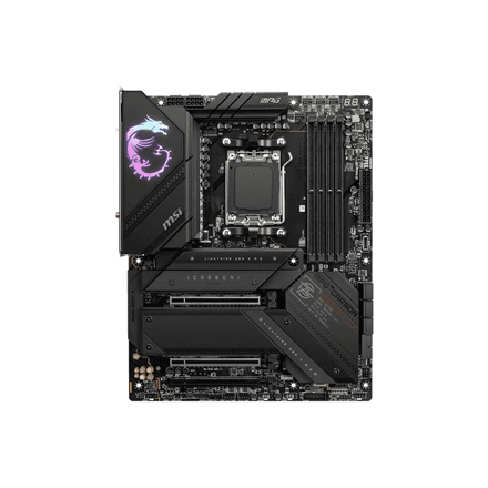MSI | MPG X670E CARBON WIFI | Processor family AMD | Processor socket AM5 | DDR5 DIMM | Memory slots 4 | Supported hard disk drive interfaces SATA, M.2 | Number of SATA connectors 6 | Chipset AMD X670 | ATX