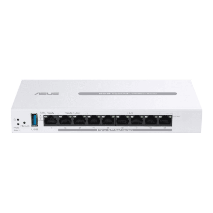 Asus | 9-Port Gigabit PoE+ VPN Wired Router | EBG19P | 802.11ac | Ethernet LAN (RJ-45) ports 8 | Mesh Support Yes | MU-MiMO No | 5G | Antenna type Internal