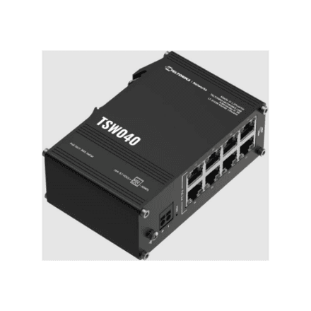 Teltonika | Industrial Switch | TSW040 | Unmanaged | DIN rail mountable | 10/100 Mbps (RJ-45) ports quantity 8 | PoE+ ports quantity 8 | Power supply type 2-pin industrial DC power socket