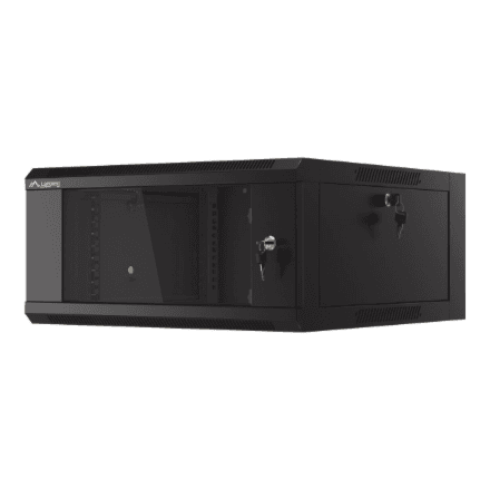 Lanberg | Rack cabinet 19" wall-mounted 4U 600 fast assembly (flat pack) | WFFA-5604-10B | Black