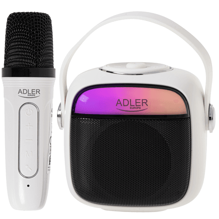 Adler Karaoke Speaker With Microphone | AD 1199W | Bluetooth | Wireless connection | Portable | White