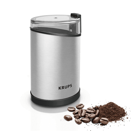 Krups | GX204D | Coffee Grinder | 200 W | Coffee beans capacity 85 g | Lid safety switch | Number of cups 12 pc(s) | Silver