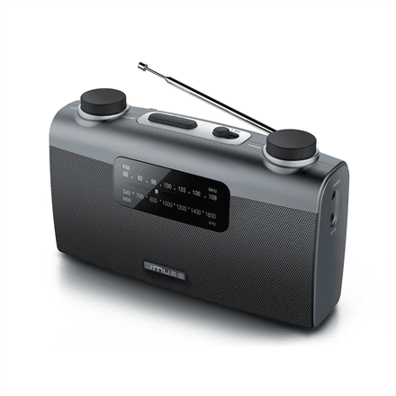 Muse | Portable radio | M-058R | AUX in | Black – nuotrauka 1
