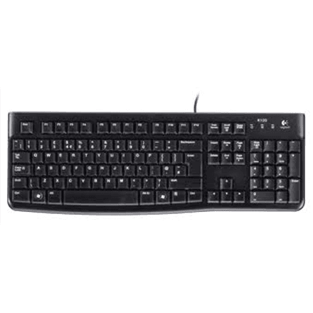 Logitech | K120 | Standard | Wired | EN/LT | Black | • Keyboard• User documentation – image 1