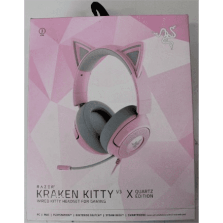 SALE OUT. Razer Kraken Kitty V3 X Headset, Quartz · SALE OUT. Razer Gaming Headset · Kraken Kitty V3 X – nuotrauka 1