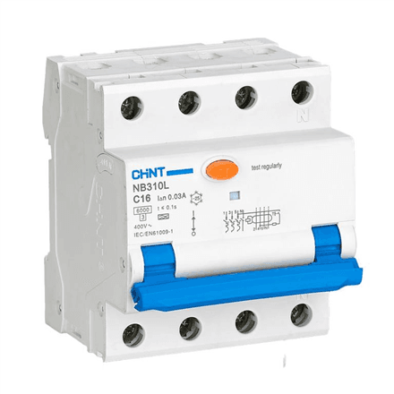 Chint | Circuit breaker RCBO, NB310L/3N, 3P+N, C32, 30mA, A, 6kA | NB310L3PN30MAA32C – image 1