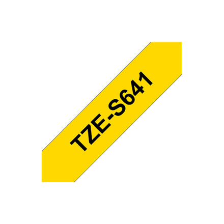 Brother | TZe-S641 Strong Adhesive Laminated Tape | Black on Yellow | TZe | 8 m | 1.8 cm – nuotrauka 1