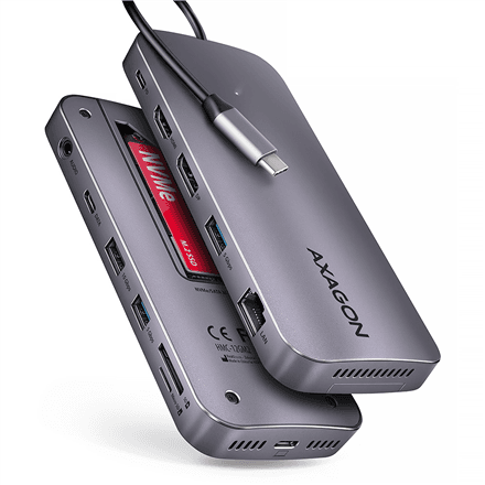 AXAGON USB-C 10Gbps GEN2COMBO 12in1 Hub | HMC-12GM2 – nuotrauka 1
