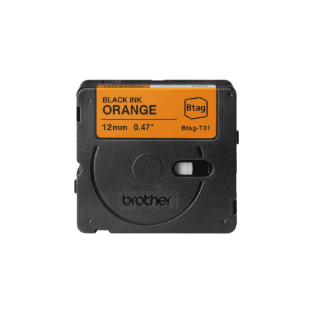 Brother BTAG-T31 | Black on Orange | Btag – image 1