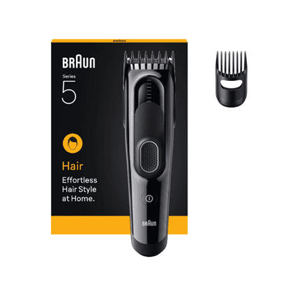 Braun Hair Clipper | HC5510 Series 5 | Cordless | Number of length steps 9 | Black – nuotrauka 1
