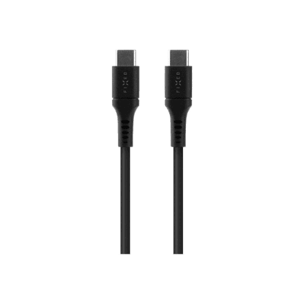 Fixed | Liquid Silicone Cable USB-C/USB-C, 1.2m, 60W | FIXDLS-CC12-BK – nuotrauka 1