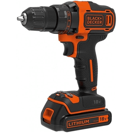 BLACK & DECKER 18V , 2x1.5 Ah Cordless drill driver | BDCDD186KB-QW – image 1