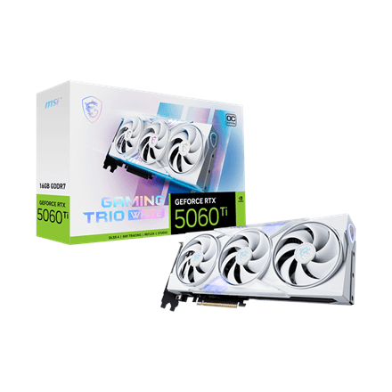 MSI GeForce RTX 5060 Ti 16G GAMING TRIO OC WHITE · NVIDIA · 16 GB – nuotrauka 1