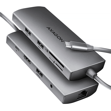 AXAGON Multi port USB-C 5Gbps hub | HMC-8HLSA – image 1