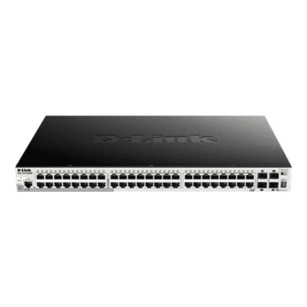 D-LINK DGS-1510-52XMP, Managed L2+ Gigabit Switch with 48 Ports 10/100/1000Base-T + 4 10GBase-X SFP+ ports | D-Link – nuotrauka 1