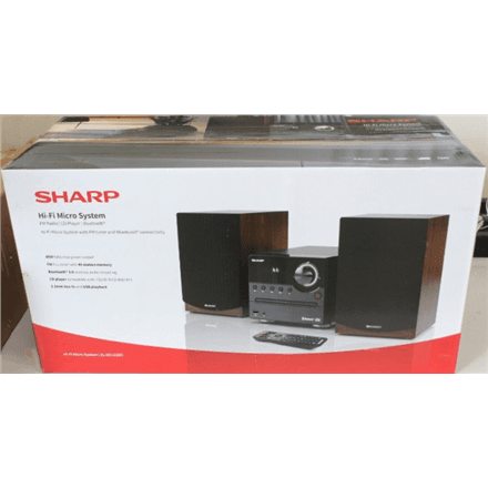 SALE OUT. Sharp XL-B512(BR) Hi-Fi Micro System, CD/FM/USB/Bluetooth v5.0, 45W, Brown · Sharp Hi-Fi Micro System · XL-B512(BR) – nuotrauka 1