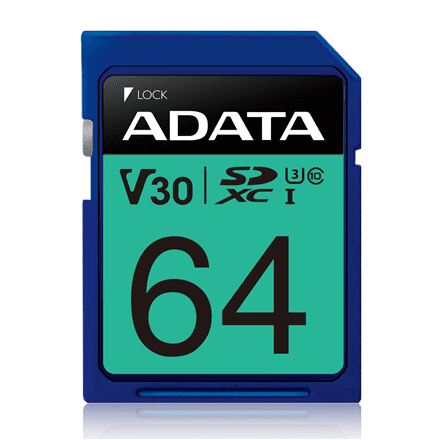 ADATA | Premier Pro | UHS-I | 64 GB | SDXC | Flash memory class 10 – nuotrauka 1
