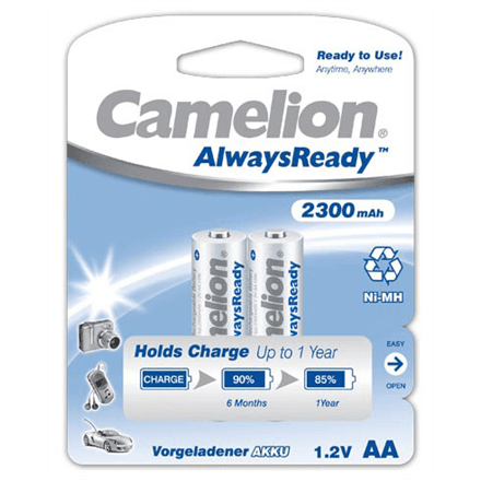 Camelion | AA/HR6 | 2300 mAh | AlwaysReady Rechargeable Batteries Ni-MH | 2 pc(s) – image 1