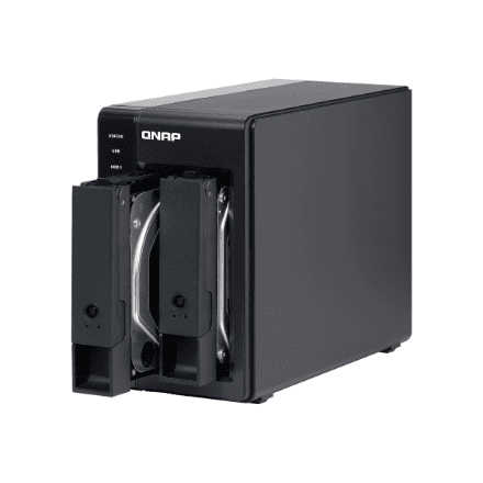 QNAP 2 Bay USB Type-C Direct Attached Storage with Hardware RAID · TR-002 · Micro – nuotrauka 1