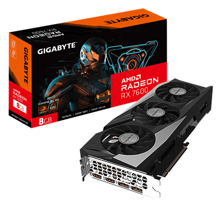 Gigabyte Radeon RX 7600 GAMING OC 8G · AMD · 8 GB – nuotrauka 1
