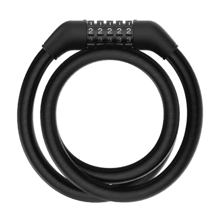Electric Scooter Cable Lock | Black | Steel cable, ABS, zinc alloy – nuotrauka 1