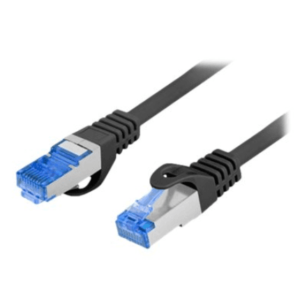 Lanberg | Patch cable - CAT 6a | RJ-45 - male | RJ-45 - male | 1 m | Black | RAL 9004 – nuotrauka 1