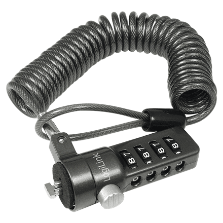 Logilink NBS004, Notebook Coil Cable Lock, black – image 1