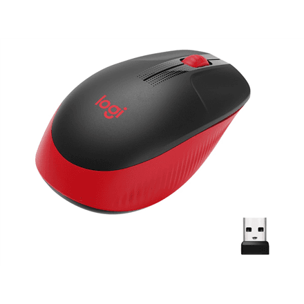 Logitech | Full size Mouse | M190 | Wireless | USB | Red – image 1