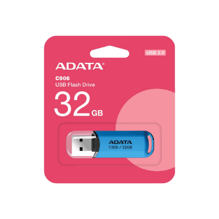 ADATA | USB Flash Drive | C906 | 32 GB | USB Type-A | Blue – nuotrauka 1