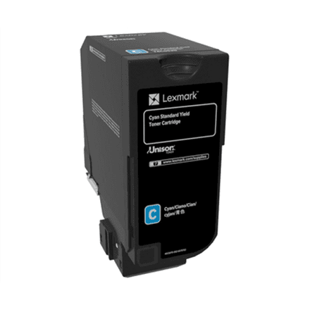 Lexmark CS72x Cyan Standard Yield Toner Cartridge · Lexmark 74C0S20 · CS720 Cyan Standard Yield Toner Cartridge – image 1